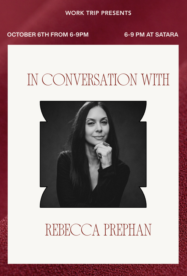 In Conversation with Rebecca Prephan — Tuesday, October 6th, 6–9 PM at Satara Wellness
